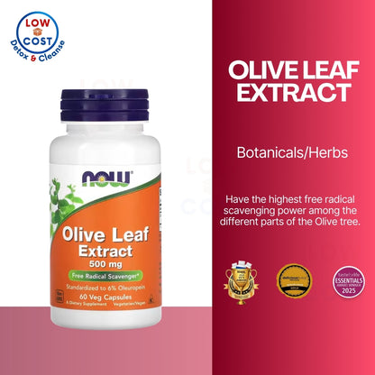 LowCost PH| NOW Foods, Olive Leaf Extract, 500 mg, 60 Veg Capsules