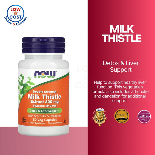 LowCostPH | NOW Foods, Milk Thistle, Double Strength, 300 mg, Milk Thistle w/ Turmeric, 150mg VegCap