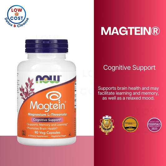 LowCostPh | NOW Foods, Magtein, Magnesium L-Threonate, 90 Veg Capsules, Supports Memory and Learning