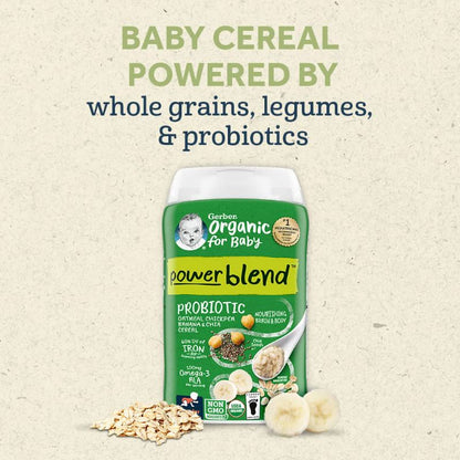 LowCostPH | Gerber, Organic for Baby, Grain & Grow, 1st &  2nd Foods, Oatmeal Banana Cereal, 227g