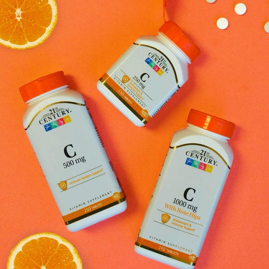 LowCostPH | 21st Century, Vitamin C, Ascorbic Acid, Antioxidant and Immune Support, 250 mg/ 500mg.
