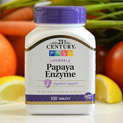 LowCostPH | 21st Century American Health Papaya Enzyme Tabs, Digestive Enzymes Supplement Capsules