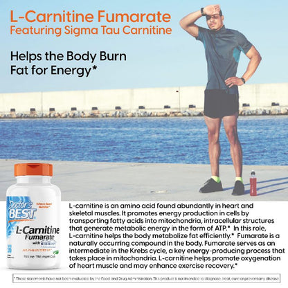LowCostPH | Doctor's Best L-Carnitine Fumarate with Biosint Carnitines Fitness Capsules Supplements