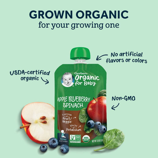 Low Cost PH | Gerber, Organic for Baby, Puree, Pear Peach, Sprout Organics, Smoothie,(sold per pc)
