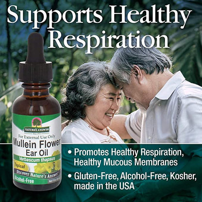 LowCostPh | Nature's Answer, Mullein Leaf, 500 mg, 90 Veg Cap | Fluid Extract, Alcohol-Free, 2,000mg