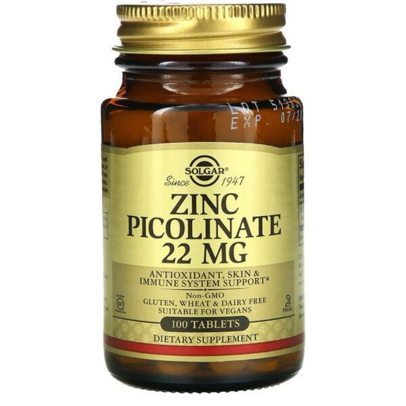 LowCostPH | Now Foods Zinc Picolinate 50mg, Solgar Zinc Picolinate 22mg, 21st Century Zinc 90ct