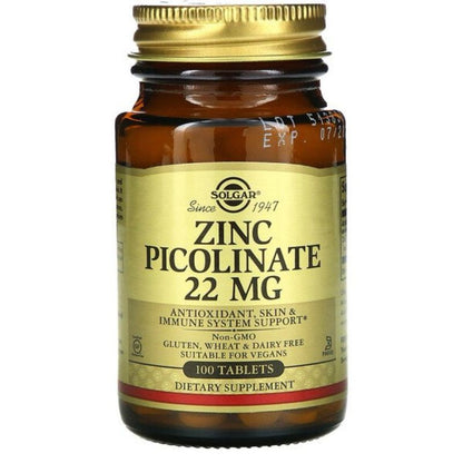 LowCostPH | Now Foods Zinc Picolinate 50mg, Solgar Zinc Picolinate 22mg, 21st Century Zinc 90ct