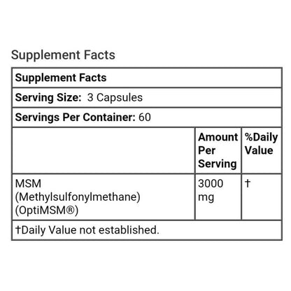 LowCostPH | Doctor's Best, MSM with OptiMSM, 1,000 mg, 180 | 360 Capsules | Powder 250g
