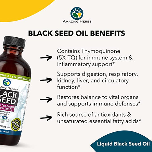 Low Cost PH | Amazing Herbs Black Seed, 500 mg,  Support for Respiratory Digestive & Immune System