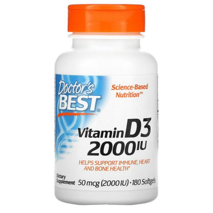 LowCostPh | Doctor's Best, Vitamin D3, 50 mcg, 25 mcg, 125mcg, Support Immune, Heart and Bone Health