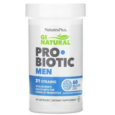 LowCostPh | NaturesPlus, GI Natural Probiotic Mega, 120 Billion CFU, Men, Women,60 Billion, Kids,