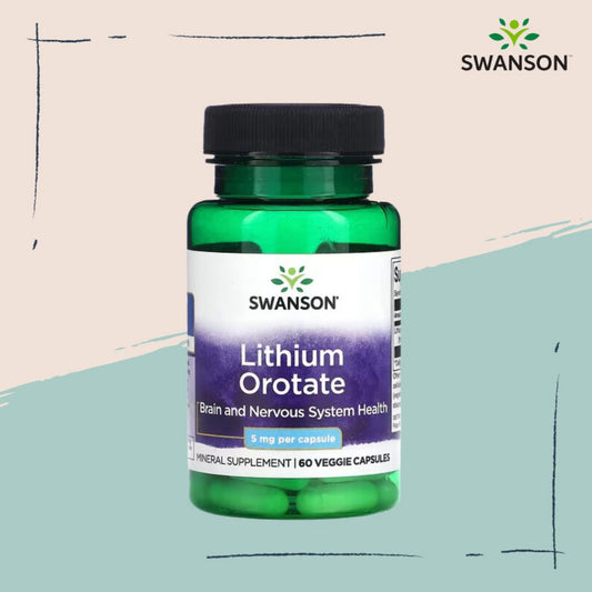 Swanson Ph | Swanson, Lithium Orotate, 5 mg, 60 Veggie Capsules. Brain and Nervous System Health
