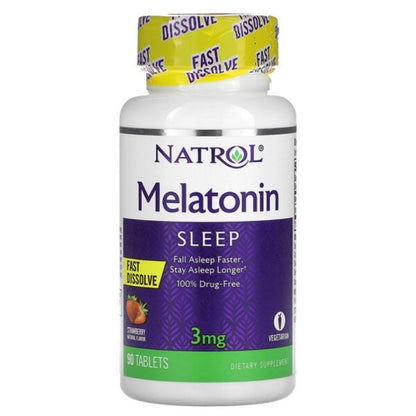 LowCostPH | Na Trol, Melatonin, Fast Dissolve, Time Release, Extra Strength, Strawberry,