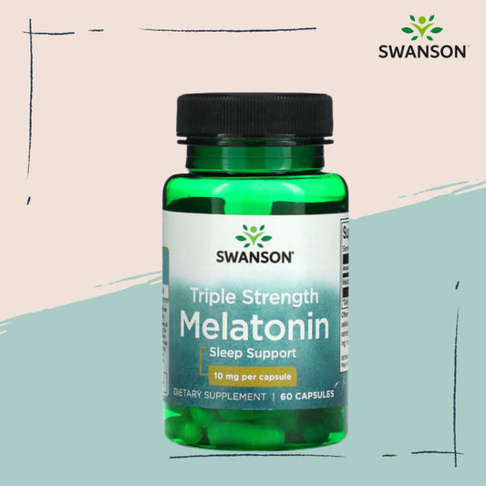 SwansonPh | Swanson, Triple Strength Melatonin, 10mg, 5mg, 5htp Encourages Healthy Sleep Pattern