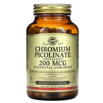 LowCostPH | Solgar Chromium Picolinate, 500 mcg | 200 mcg Supports Healthy Blood Sugar Metabolism