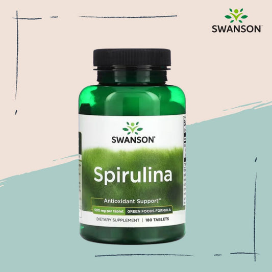 Swanson Ph | Swanson, Spirulina, 500 mg, 180 Tablets. Antioxidant Support Supports Toxin Removal