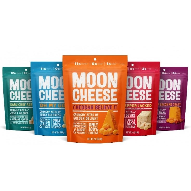 LowCostPH | Moon Cheese Gauda, Cheddar, White Cheddar, Gerlickin Parmesan, Get Pepper Jacked 57 g