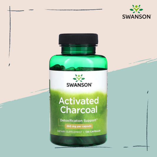 SwansonPh | Swanson, Activated Charcoal, 260 mg, 120 Capsules, Ease Occasional Gas and Bloating