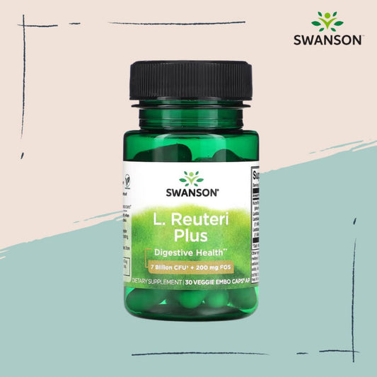 Swanson Ph | Swanson, L. Reuteri Plus, 30 Veggie EMBO Caps AP. Digestive HealthVegetarian