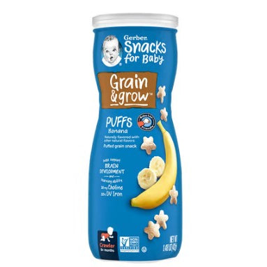 LowCostPH | Gerber Baby Snacks Grain & Grow™ Whole Grain, Puffs Iron Rich Choline  Brain Development
