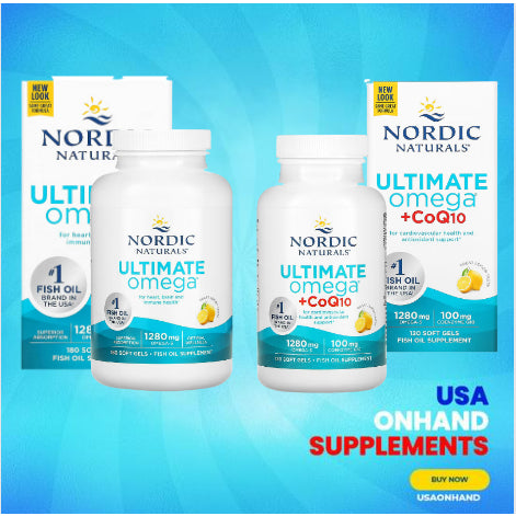 USA Onhand | Nordic Naturals Ultimate Omega-D3 + CoQ10 2X Mini with Vitamin D3 Xtra Teen Sport.