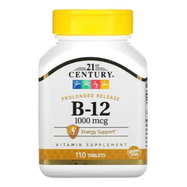LowCostPh | 21st Century, B-100 B-50 Complex, Prolonged Release, B-12 1,000 mcg Tablets