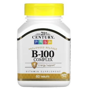 LowCostPh | 21st Century, B-100 B-50 Complex, Prolonged Release, B-12 1,000 mcg Tablets