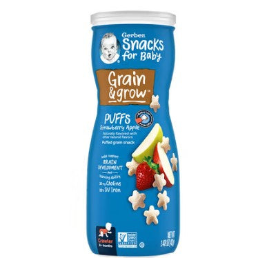LowCostPH | Gerber Baby Snacks Grain & Grow™ Whole Grain, Puffs Iron Rich Choline  Brain Development
