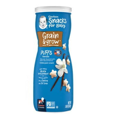 LowCostPH | Gerber Baby Snacks Grain & Grow™ Whole Grain, Puffs Iron Rich Choline  Brain Development