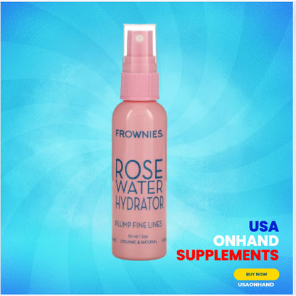 USA Onhand | Frownies, Rose Water Hydrator Spray, 2 oz (59 ml)