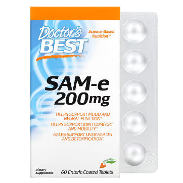 LowCostPh | Doctor's Best, SAMe (Disulfate Tosylate), 200 / 400 mg, 60 Enteric Coated Tablets