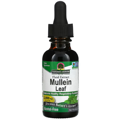 LowCostPh | Nature's Answer, Mullein Leaf, 500 mg, 90 Veg Cap | Fluid Extract, Alcohol-Free, 2,000mg