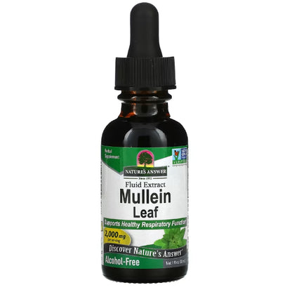LowCostPh | Nature's Answer, Mullein Leaf, 500 mg, 90 Veg Cap | Fluid Extract, Alcohol-Free, 2,000mg