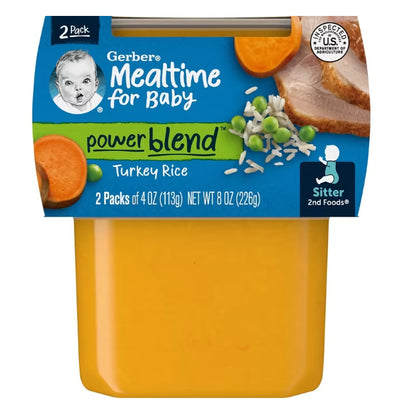 Little Sunshine | Gerber Puree, 2nd Food Baby, 2 Pack, 4 oz (113 g) Each Puree