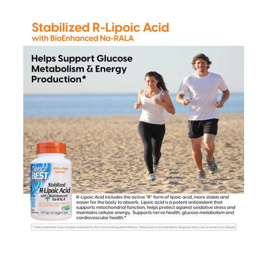 LowCostPH| Doctor's Best Stabilized R-Lipoic Acid with BioEnhanced Na-RALA, Helps Support Glucose 60