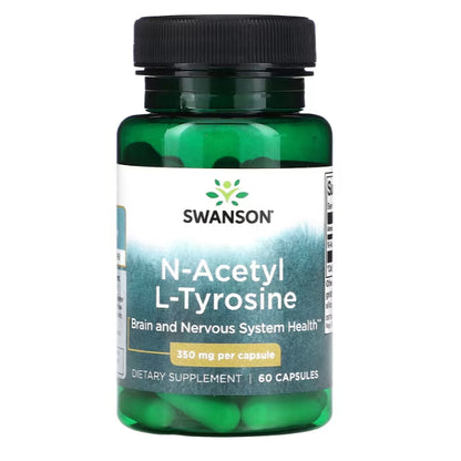 LowCostPH | Swanson, N-Acetyl L-Tyrosine, 350mg, NAC Cysteine, 600mg, 100mg, Respiratory Health