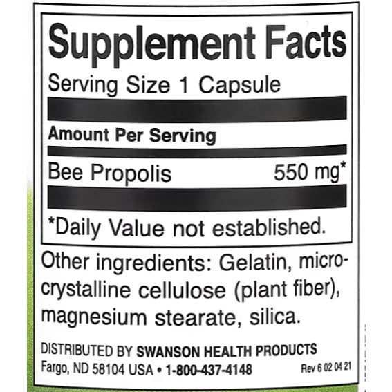 Swanson Ph | Swanson, Bee Propolis, Bee Pollen. Supports Immune Health and Energy, Capsules