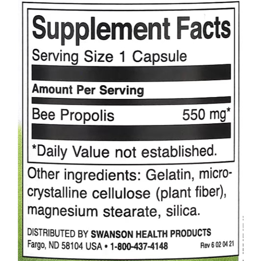 Swanson Ph | Swanson, Bee Propolis, Bee Pollen. Supports Immune Health and Energy, Capsules