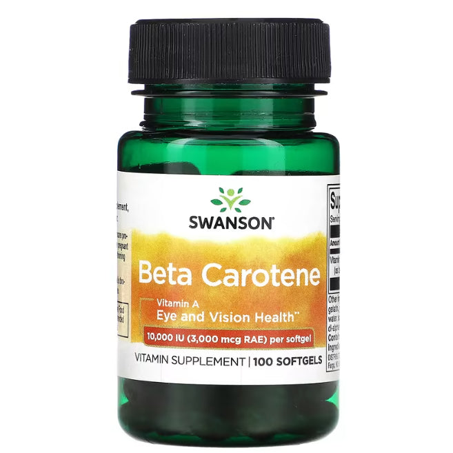Swanson Ph | Swanson, Beta Carotene, 10,000 IU (3,000 mcg RAE), 250 Softgels. Eye and Vision Health