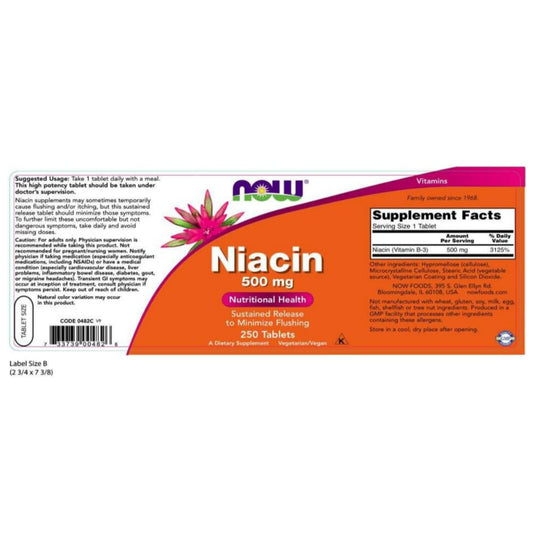 LowCostPh | Now, Nature's Way, Solaray  Niacin, 500mg | 100mg | Flush-Free, Double Strength,
