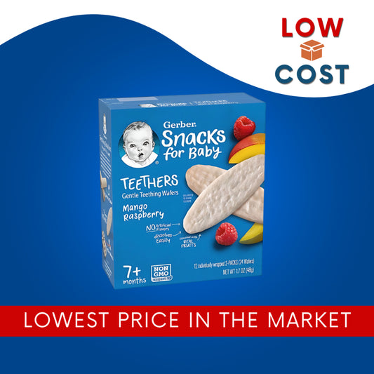 Low Cost PH | Gerbers Teethers Snacks for Baby, Gentle Teething Wafers, 7+ months, 12 Packs