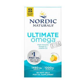 Lowcostph | Nordic Naturals, Ultimate Omega, Lemon, 1,280 mg, Fish Gelatin | Ultimate Omega + CoQ10,