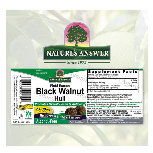 LowCostPH | Nature's Answer, Black Walnut Hull, Fluid Extract, Alcohol-Free, 2,000 mg, 1 fl oz (30 m