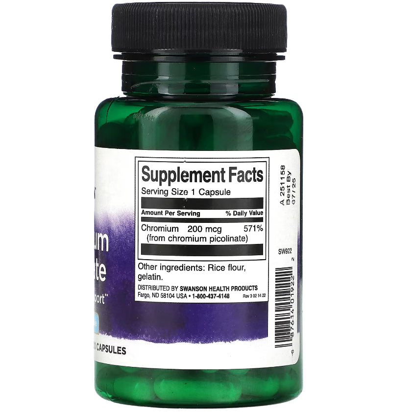 LowCost PH| Swanson, Chromium Picolinate, 200 mcg, 100 Capsules