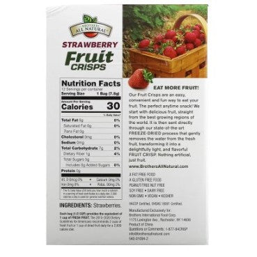 LowcostPh |  Freeze Dried Fruit Crisps, Strawberry , 1 Single-Serve Bags, 0.26 oz (7.5 g) Each