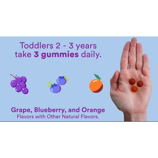 LowCostPH | SmartyPants, Toddler Formula, Multi and Omega 3s, Grape, Orange, and Blueberry, 90 ct