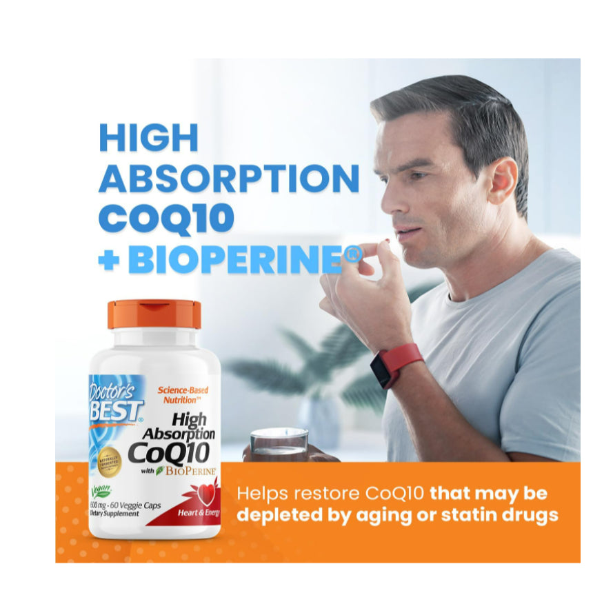 LowCostPH| Doctor's Best High Absorption CoQ10 with BioPerine, Heart Health 200mg-60veggiecaps