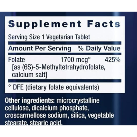 LowCostPH| Life Extension Optimized Folate – L-methylfolate – Heart & Brain Support, Healthy Homocys