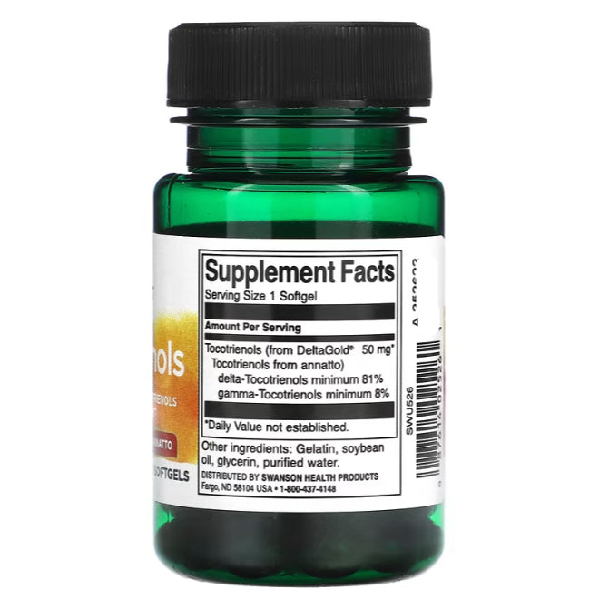Swanson Ph | Swanson, Tocotrienols 50 mg, Double Strength, 100 mg, Antioxidant & Essential Nutrient