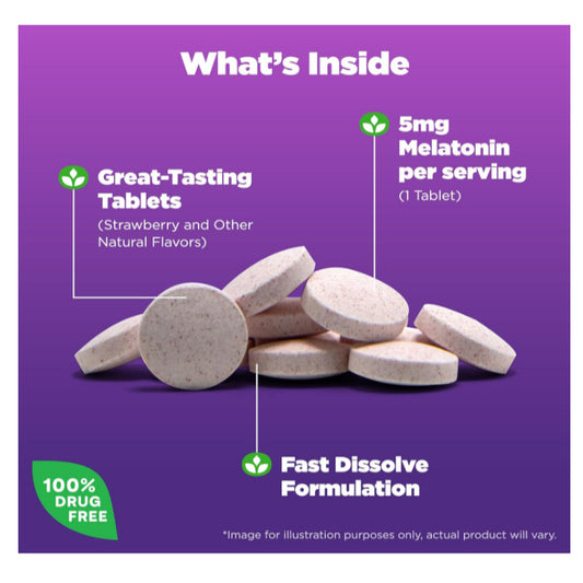 LowCostPH | Na Trol, Melatonin, Fast Dissolve, Time Release, Extra Strength, Strawberry,